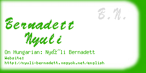 bernadett nyuli business card